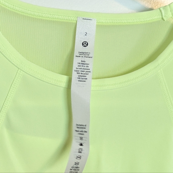 Lululemon NWT Sculpt Tank - Faded Zap Bright Yellow sz 2 - Picture 3 of 5